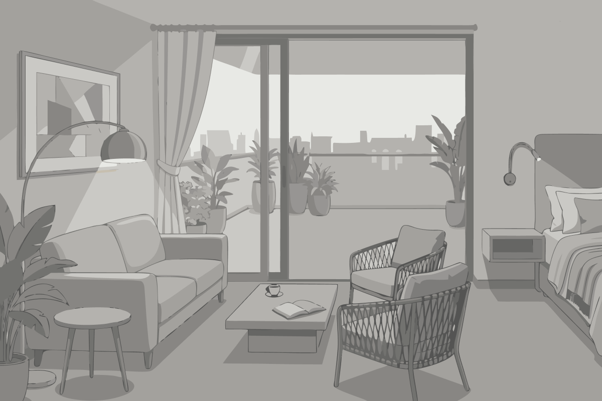 Apartamento ático con terraza privada y vistas a la Sagrada Familia